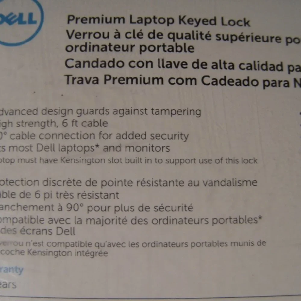 Premium Laptop Keyed Computer Lock 6 Ft Cable New In Package